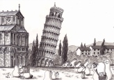 Norms in Pisa (2012 © Nicholas de Lacy-Brown, pen and ink on paper)